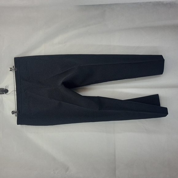 HALOGEN Black White Micro Print Taylor Fit Pleated Ankle Pants - Picture 6 of 12